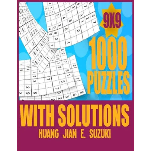1,000 puzzles with solutions 9x9: Sudoku activity book think and de-stress at the same time.