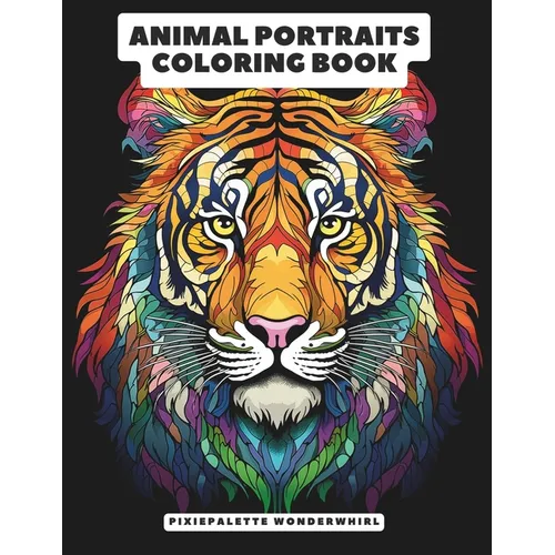 Animal Portraits Coloring Book in Mandala & Mosaic Style for adults and kids: Discover Serenity in Nature's Palette - 122 Pages for All Ages