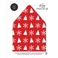Christmas Pattern Envelope Liners Euro Flap 5x7 with Red & White Design: For Invitation Envelopes for Holidays, Birthdays, Weddings (28 Pack)