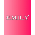 Emily: 100 Pages 8.5" X 11" Personalized Name on Notebook College Ruled Line Paper