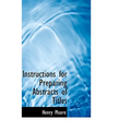 Instructions for Preparing Abstracts of Titles
