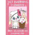 To A Wonderful Classmate: Happy Valentine's Day! Coloring Card