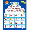 Sight Word Kindergarten and First Grade Colorful Picture Flash Cards English Afrikaans: Learning to read basic vocabulary card games. Improve reading