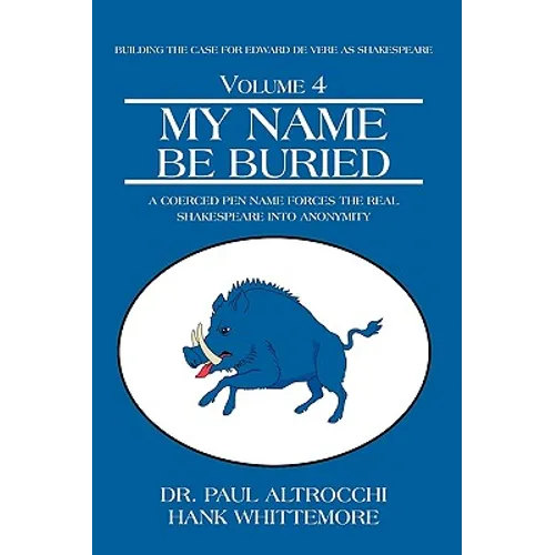 My Name Be Buried: A Coerced Pen Name Forces the Real Shakespeare into Anonymity