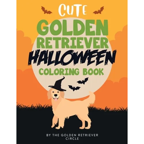 Cute Golden Retriever Halloween Coloring Book