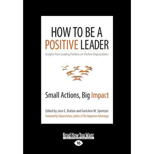 How to Be a Positive Leader: Small Actions, Big Impact (Large Print 16pt)