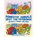 Domestic Animals Spot the Difference Activity Book for Kids