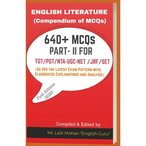 English Literature: (COMPENDIUM OF MCQs PART- II)