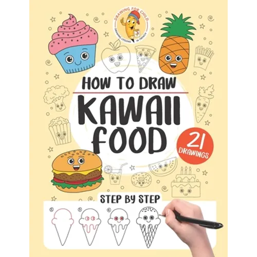 How to draw Kawaii Food: 21 step-by-step