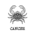 Cancer: Coloring Book with Three Different Styles of All Twelve Signs of the Zodiac. 36 Individual Coloring Pages. 8.5 x 11