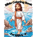 Bible Coloring Book For Kids Ages 4-8: Christian Biblical Illustrations