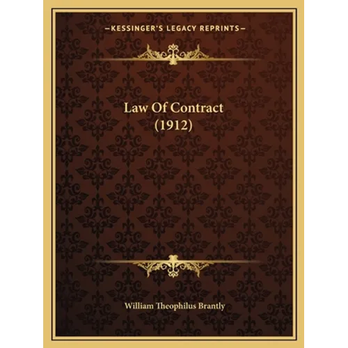 Law Of Contract (1912)