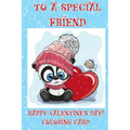 To A Special Friend: Happy Valentine's Day! Coloring Card