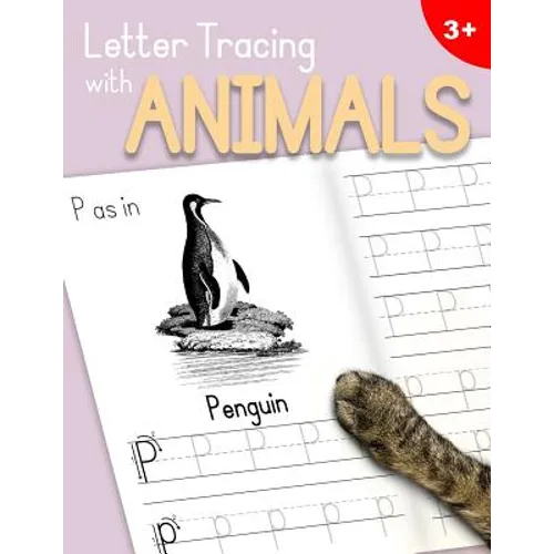 Letter Tracing With Animals: Learn the Alphabet - Handwriting Practice Workbook for Children in Preschool and Kindergarten - Lilac-Peach Cover