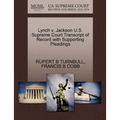 Lynch V. Jackson U.S. Supreme Court Transcript of Record with Supporting Pleadings