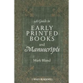 A Guide to Early Printed Books and Manuscripts