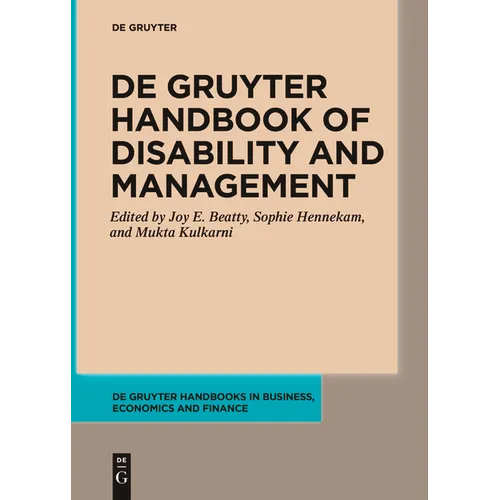 de Gruyter Handbook of Disability and Management