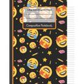 Composition Notebook: Cool Emoji's With Pencils, Stars and Erasers: College Ruled Notebook for Writing Notes... for Girls, Kids, School, Stu