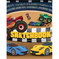 Sketchbook: 120 Blank Pages with Exciting Race Characters (Sketchbook for Kids)