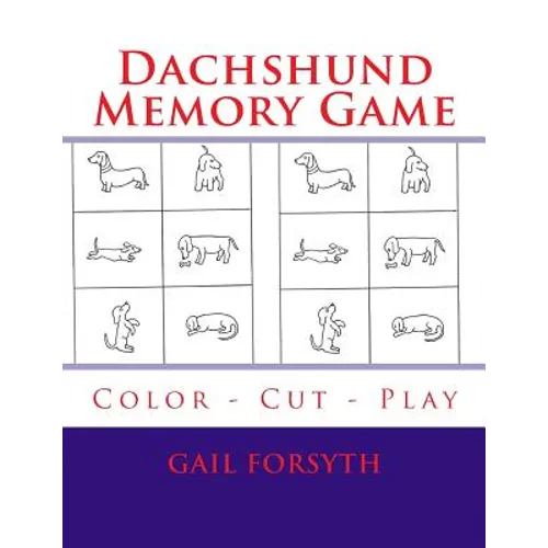 Dachshund Memory Game: Color - Cut - Play
