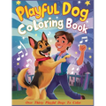 Playful Dog Coloring Book: Creative Fun and Easy Large Print Coloring Pages for Adults, Teens and Children of All Ages