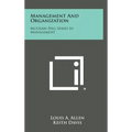 Management and Organization: McGraw-Hill Series in Management