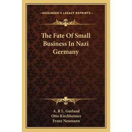 The Fate Of Small Business In Nazi Germany