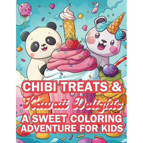 Chibi Treats & Kawaii Delights A Sweet Coloring Adventure for Kids: Adorable Characters and Irresistible Sweets with 4 Illustrations per Page!