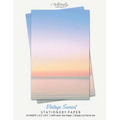Vintage Sunset Stationery Paper: Half Letter Size Paper, Summer Themed, Letter Writing Paper, 25-sheets