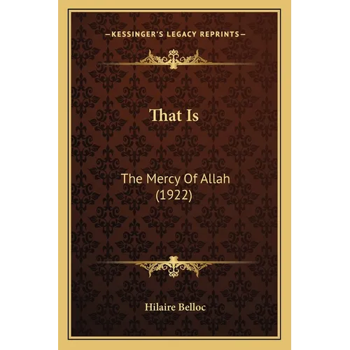 That Is: The Mercy Of Allah (1922)