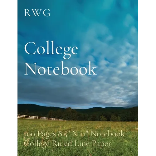College Notebook: 100 Pages 8.5" X 11" Notebook College Ruled Line Paper