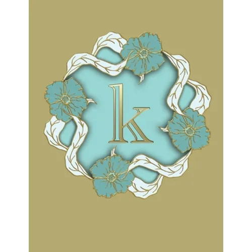 K: 100 Pages 8.5" X 11" Monogram Notebook College Ruled Line Paper