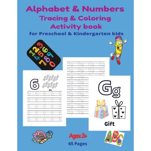 Alphabet and Numbers Tracing and Coloring Activity Book